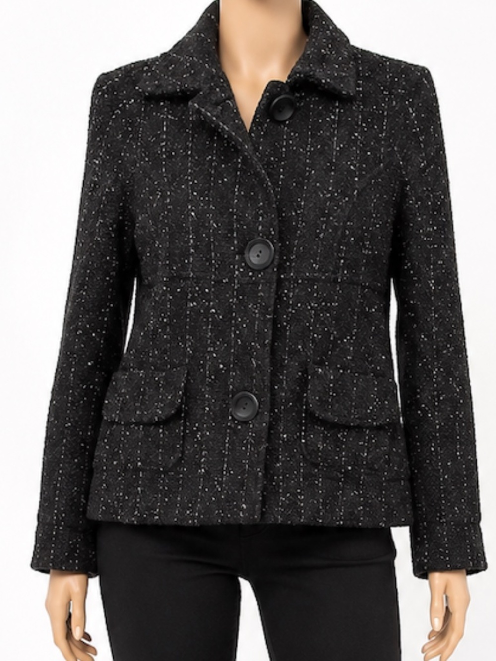 Zara Basic Textured Weave Blazer Jacket Tagged size Large, fits like Medium.